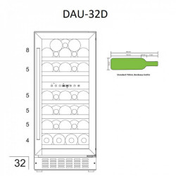Винный холодильник Dunavox DAU-32.81SS